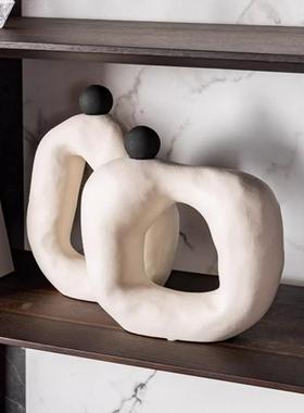 现代创意简约艺术摆件酒柜客厅装饰样板间书柜软装摆设北欧风格