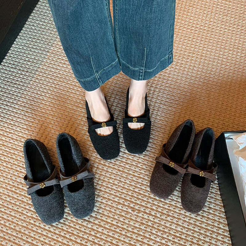 内增高5cm毛呢加绒勃肯玛丽珍鞋女秋冬新款一脚蹬蝴蝶结休闲单鞋,淘宝优惠券,粉丝福利购,淘宝优惠卷