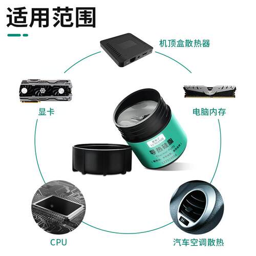 鹿仙子含银导热硅脂电脑笔记本主机CPU散热膏led液晶风扇清洁套装 - 图2