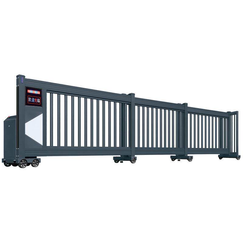 段滑门电动平移门铝合金分段伸缩门工厂房工地直线门自动推拉门 - 图3