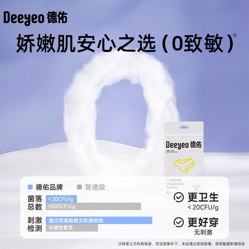 德佑一次性内裤女款均码三角内裤旅行出差独立包装日抛裤