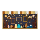 Детский сад в скандинавском стиле, украшение стены, экологически чистый класс, доска, угловой макет, материал, наклейка на стену