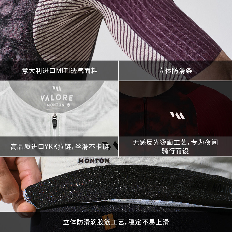 VALOREAOE春夏季透气速干公路自行车专业骑行服暗花短袖上衣男款,淘宝优惠券,粉丝福利购,淘宝优惠卷