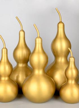 铜葫芦摆件开口空心黄铜葫芦新中式客厅办公室装饰品家用礼品礼物