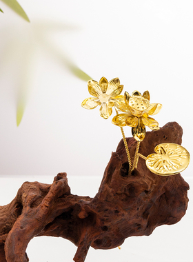 大势至菩萨法器佛像荷花莲花锌合金法器文殊普贤菩萨手上法器配件