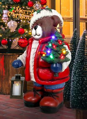 圣诞树圣诞熊落地摆件高档客厅电视柜装饰家居饰品新年圣诞节礼物