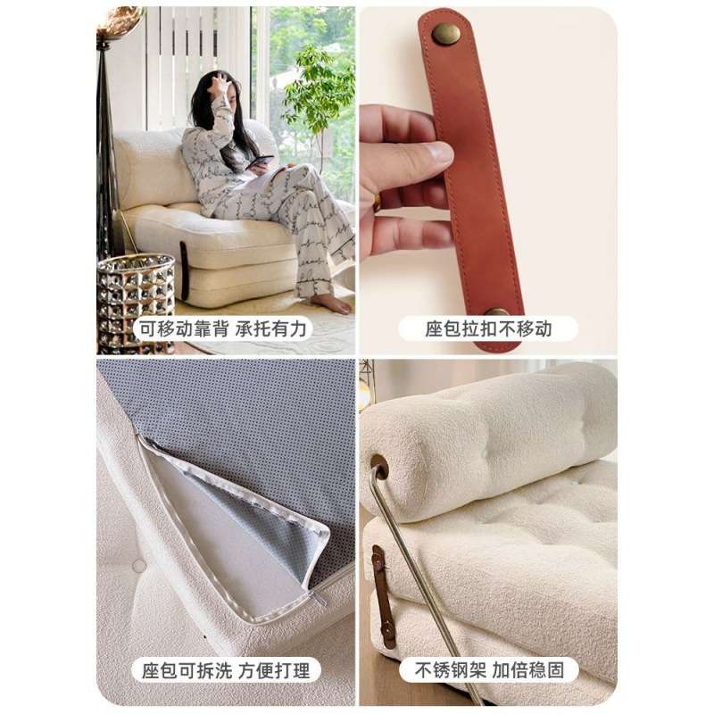单人沙发小户型客厅豆腐块塔吉卧室沙发床家用折叠两用可折叠懒人 - 图1