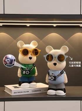 轻奢高档暴力熊存钱罐摆件客厅电视柜酒柜家居装饰品2024新款男孩