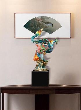 彩铜龙摆件招财生肖龙玄关客厅办公室装饰品乔迁新居开业送礼礼物