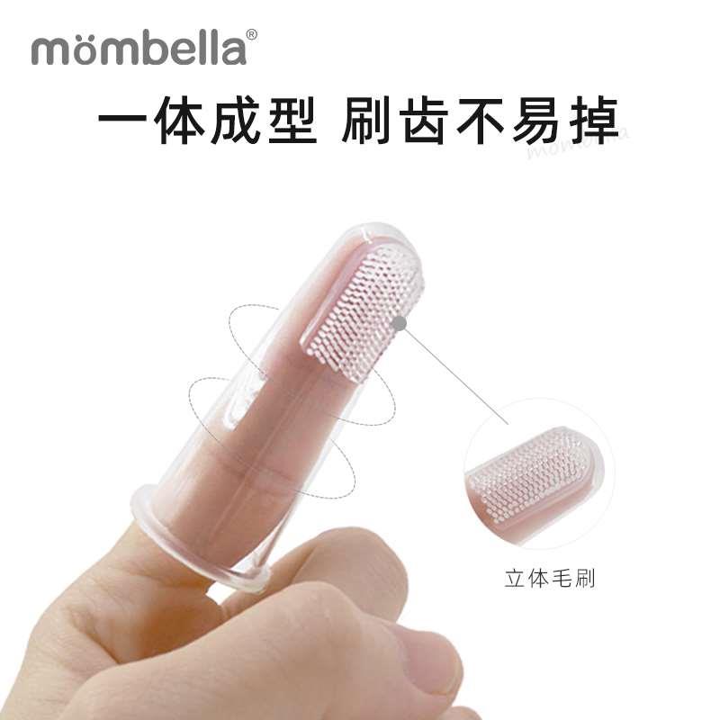 mombella妈贝乐手指套牙刷婴儿硅胶软毛乳牙舌苔牙刷3-6-12月-图3