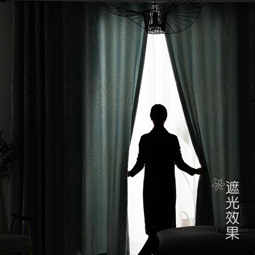窗帘遮光2023年流行新款客厅窗帘杆一整套卧室隔音全套带杆遮阳布