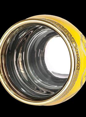 陶瓷香炉上香插香瓷炉沙金炉子财神家用室内桌面堂口摆件红/黄色