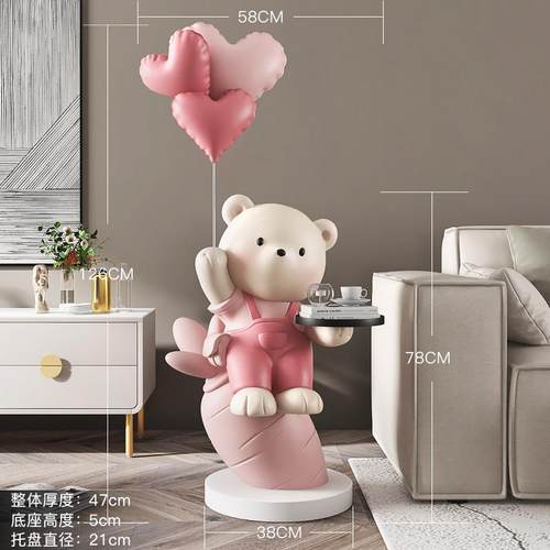 大型熊客厅落地摆件家居饰品电视柜沙发旁托盘床头柜乔迁新居礼品 - 图1