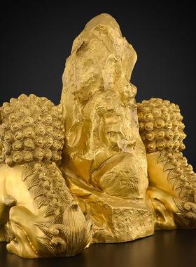 黄铜泰山石敢当摆件铜东方表子泰山石敢当家用补客厅室内角家用摆