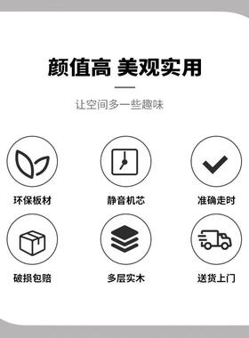 极简风电表箱装饰画 画带时钟电源空气开 关遮挡挂画 画配电箱壁