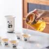 Travel tea set, portable panda quick cup, outdoor carry-on bag, one-person teapot, travel kung fu tea cup