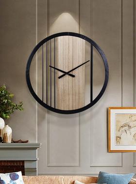 时尚铁艺挂钟家用客厅卧室简约创意钟表轻奢挂墙挂表装饰