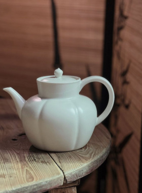草木灰手执壶仿宋煮茶壶白泥陶壶陶瓷泡茶壶电陶炉专用办公烧水壶