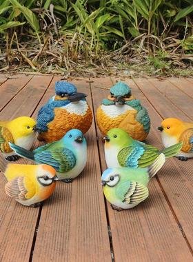 货源户外园林仿真小鸟树脂工艺品创意鸟模型别墅庭院花园摆件