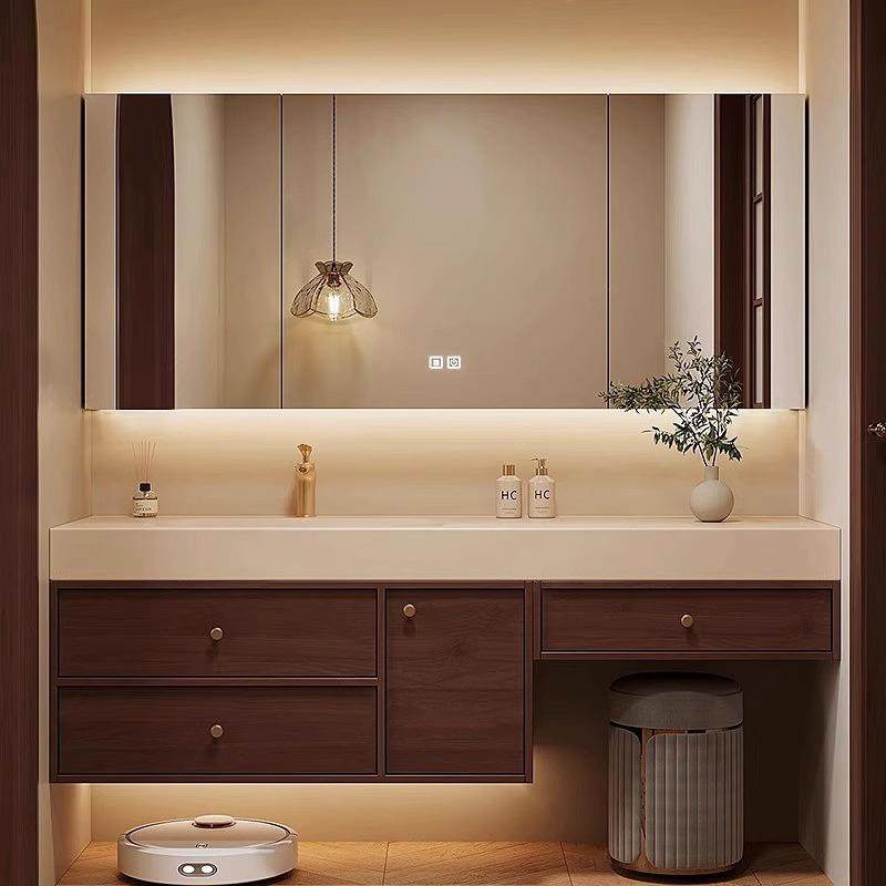 中式岩板热弯一体盆浴室柜化妆洗漱台卫生间洗脸台池洗手盆柜组合,淘宝优惠券,粉丝福利购,淘宝优惠卷