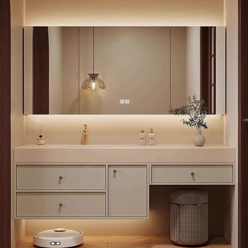 中式岩板热弯一体盆浴室柜化妆洗漱台卫生间洗脸台池洗手盆柜组合,淘宝优惠券,粉丝福利购,淘宝优惠卷