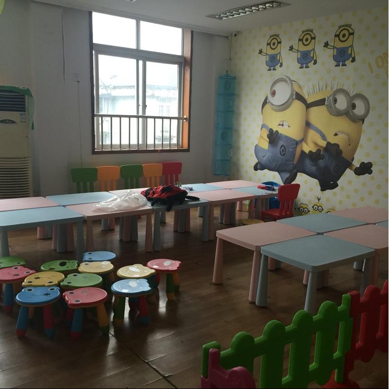 Lift table double-layer thickened kindergarten table plastic table baby table children's table and chair painting study table desk