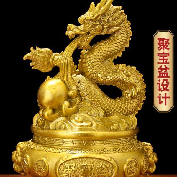 马兔蛇十二生肖虎狗铜鼠聚宝盆猪羊龙工艺品家居装饰猴铜摆件牛鸡 - 图1