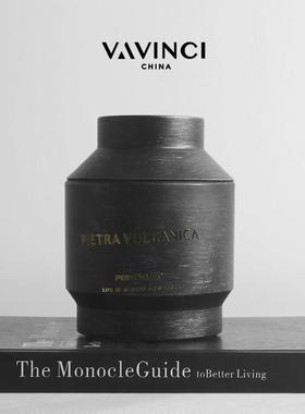 梵其经典复古黑色铁罐火山岩扩香器样板房酒店卧室洗手间香薰摆件