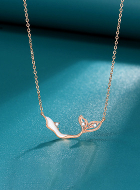 s925纯银美人鱼尾项链