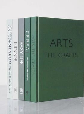 绿色系样板房装饰书 可翻页仿真书 样板间售楼处陈列摆场道具书