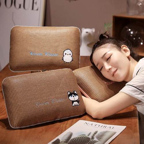 夏季凉席午睡枕趴睡枕小学生儿童教室桌上睡觉抱枕办公室午休枕头 - 图0