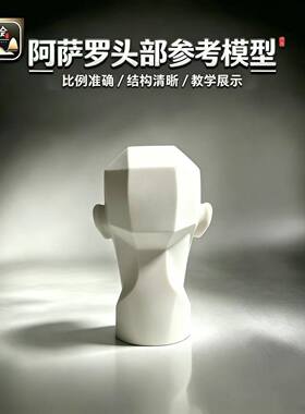 柏盛绘阿萨罗素头像切面描教具3D打印石膏像美术雕塑头部写生模型