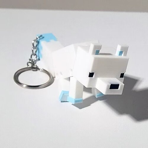 我的世界小狐狸关节可动3d打印人偶MC桌面摆件模型包包钥匙扣挂件 - 图0
