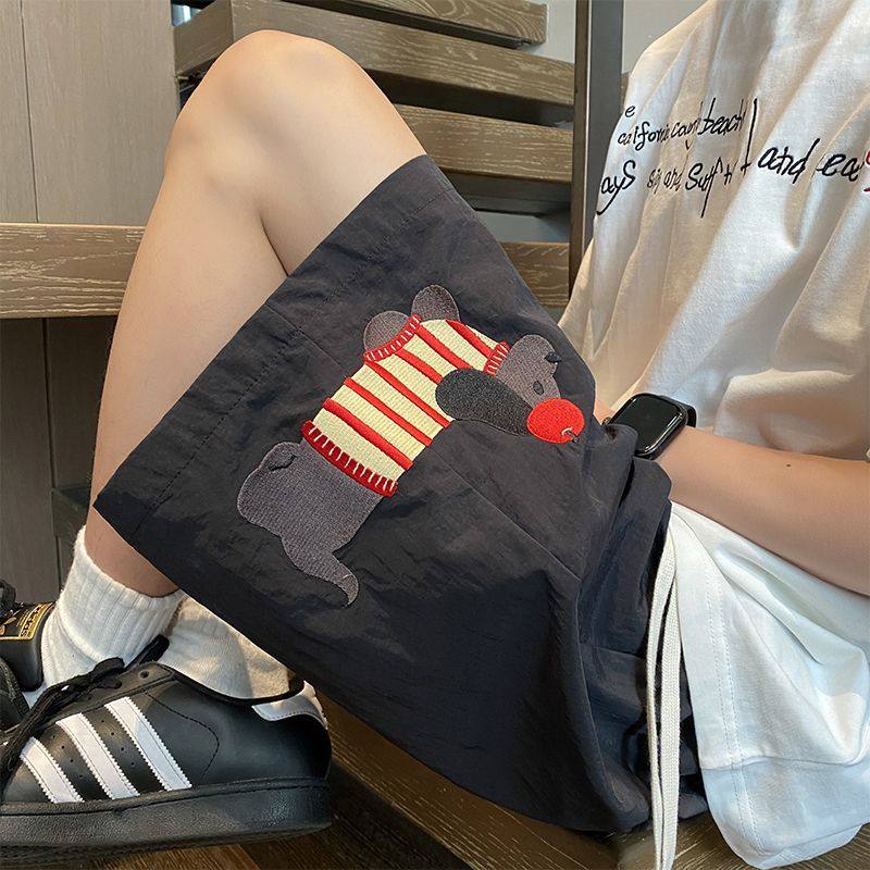 特大码300斤腊肠狗运动短裤男女夏季薄款宽松直筒速干沙滩五分裤,淘宝优惠券,粉丝福利购,淘宝优惠卷