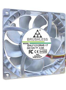 12038全金属12V4A12cm厘米工控设备烤箱壁炉耐高温暴力散热风扇