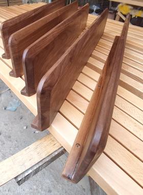 免打孔黑胡桃原实木墙上置物架壁挂墙面一字隔板装饰客厅电视墙道