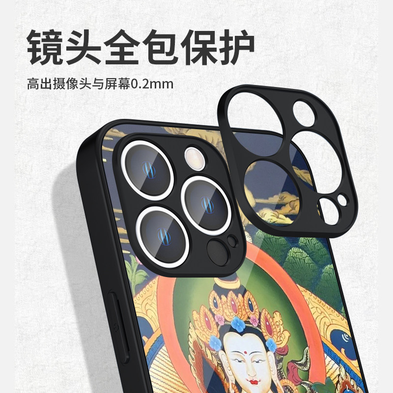 唐卡手机壳生肖守护苹果16华为mate60菩萨iPhone15promax大日如来pura70不动明王一加13文殊适用扎基拉姆藏式