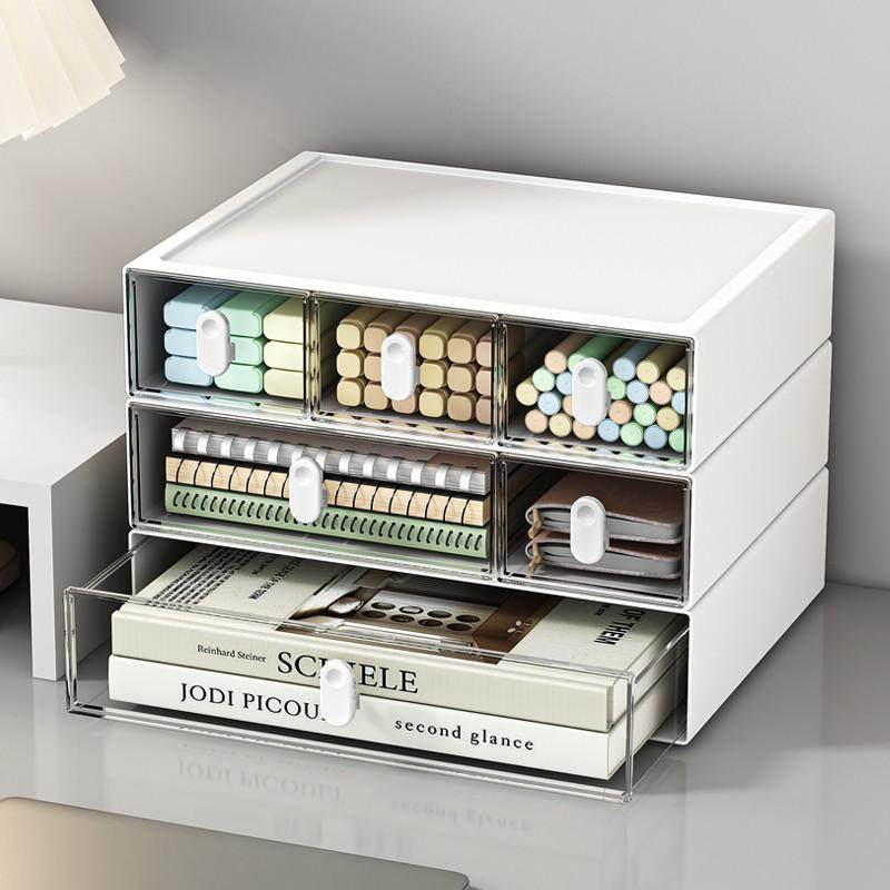 办公室收纳盒桌面叠加抽屉式宿舍圆把手文具笔筒柜书桌收纳置物架,淘宝优惠券,粉丝福利购,淘宝优惠卷