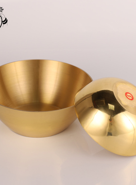 速发聚铜供碗油碗供佛供斋铜碗金饭碗铜碗家用供奉饭碗纯宝盆