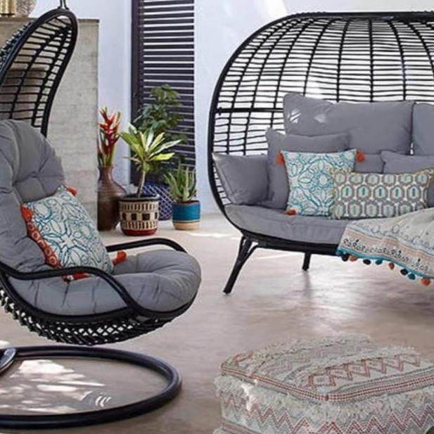 户JG-鸟巢外北欧懒发组合圆编形藤鸟巢躺床室外庭院酒人店藤椅沙,淘宝优惠券,粉丝福利购,淘宝优惠卷