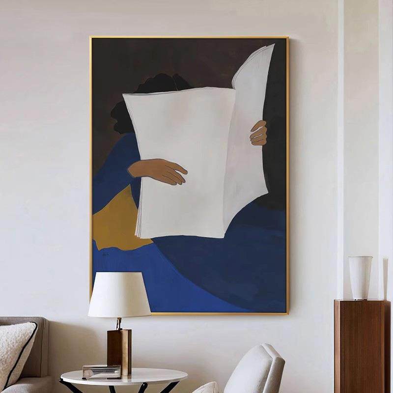 北欧小众艺术挂画抽象人物装画沙发背景KSK饰墙落地画客卧室厅床,淘宝优惠券,粉丝福利购,淘宝优惠卷