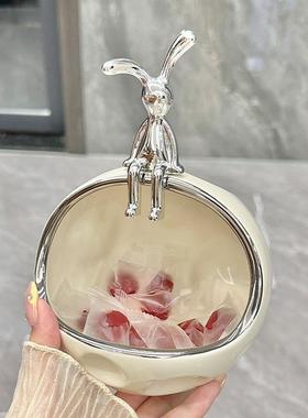 奶酪玄关钥匙收纳摆件入户进门口鞋柜走廊玄幻锁匙装饰品轻奢摆设