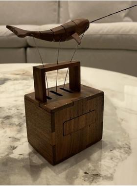 鲸鱼摆件木质音乐盒送女生闺蜜生日礼物