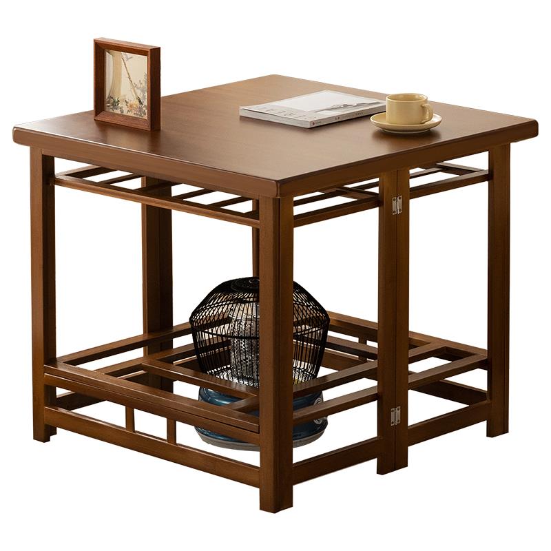 烤火桌子家用可折叠实木烤火架冬季取暖餐桌长正方形简易新款炕桌 - 图3