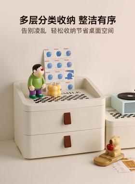 入口大厅客厅桌面抽屉储物摆件高档梳妆台化妆品储物架乔迁礼物