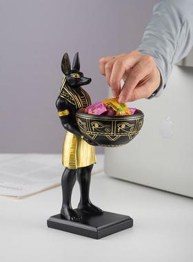 新品纳阿努比狗神摆件家居客厅桌埃面装饰品树RDW161收脂及工斯艺