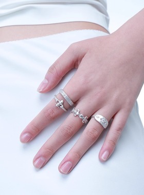 33Slipppers拉丝盾牌戒指