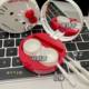 Contact lens box hellokitty contact lens box girl heart cute three-dimensional bow storage girl portable