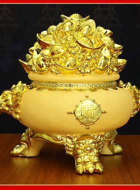 金元宝聚宝盆摆件招财聚财家居客厅装饰办公室公司店铺开业礼品