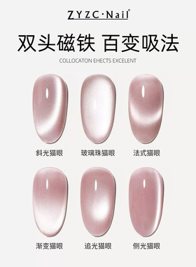 zyzc指优真彩美甲磁铁棒超强磁力双头吸铁石猫眼指甲油胶专用工具